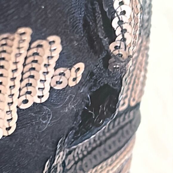 Club L Size 10 Two Piece Sequin Dress Outfit Green Aztec Tribal Club Glam NWT - Picture 6 of 16